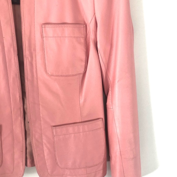 Pink Certified Leather Jacket - Claiborne - M - Picture 3 of 10